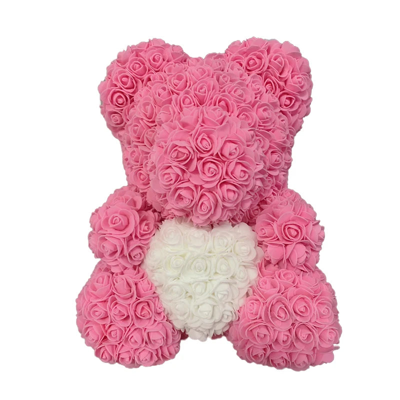 25cm 40cm Rose Bear Heart Artificial - Diachris