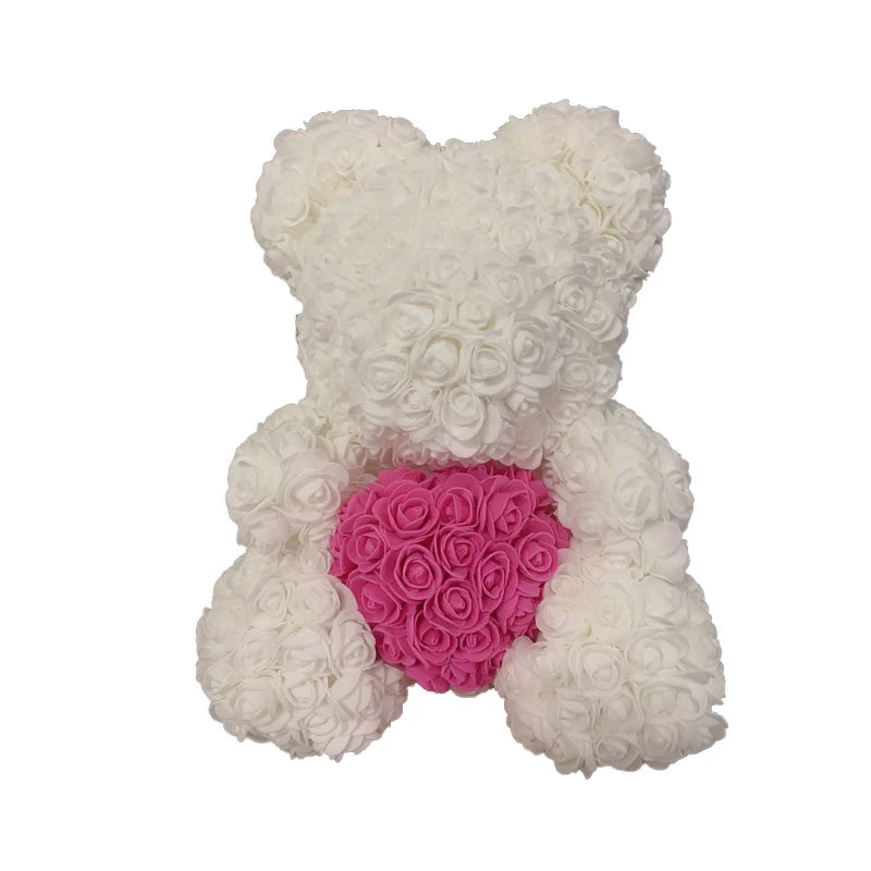 25cm 40cm Rose Bear Heart Artificial - Diachris