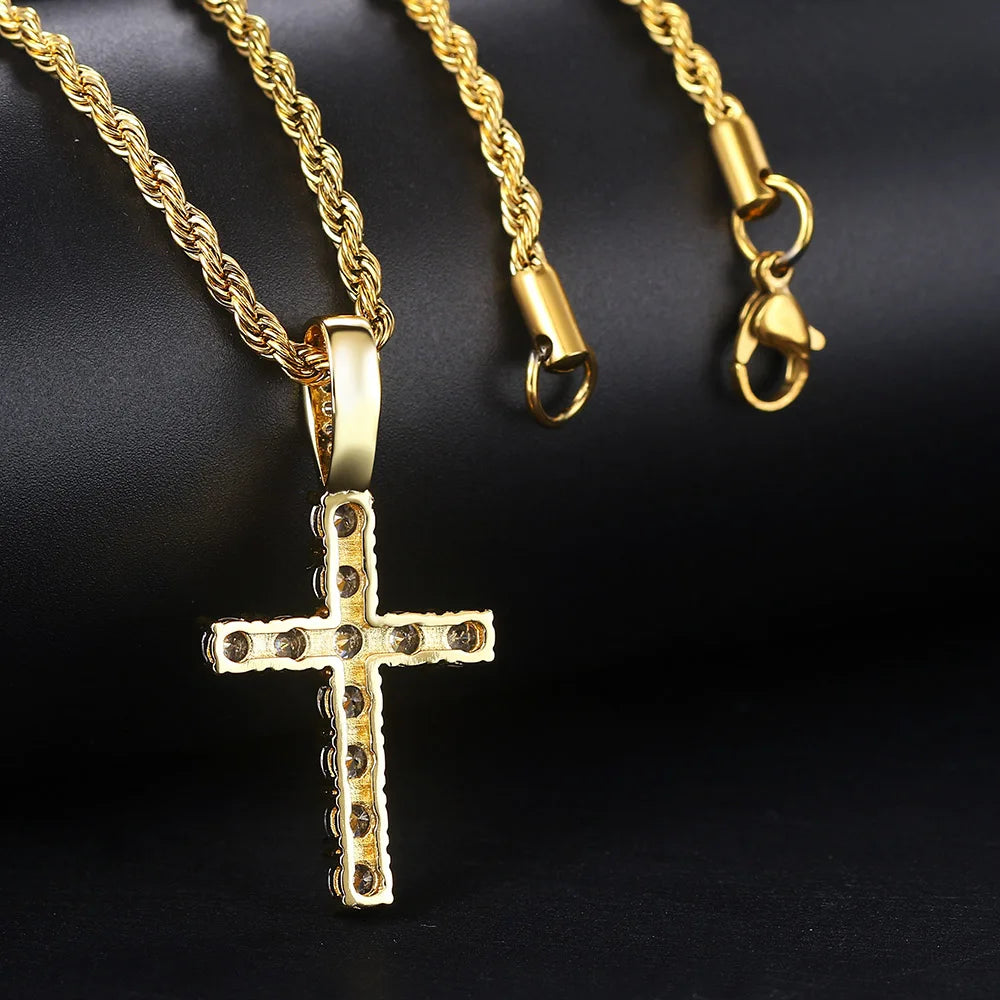 Hiphop Cross Pendant Necklace - Diachris