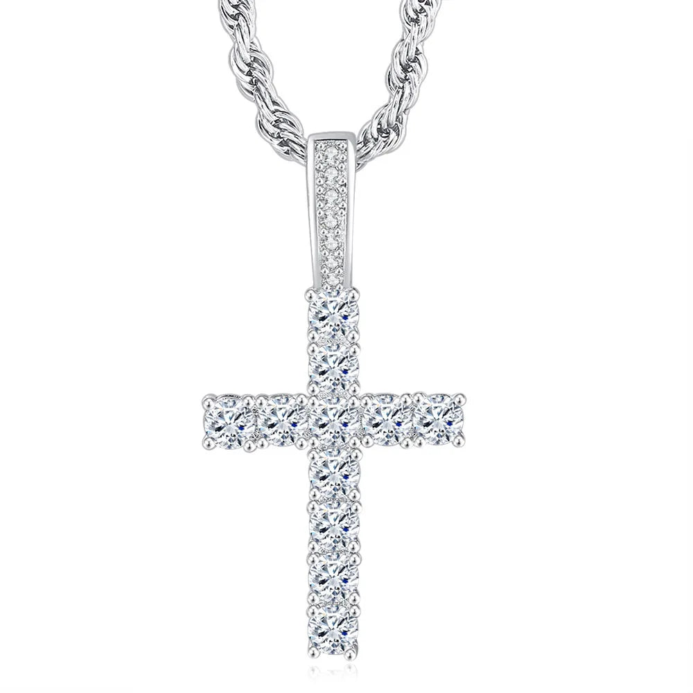 Hiphop Cross Pendant Necklace - Diachris