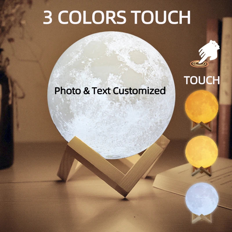 Personalized 3D Printing Moon Lamp - Diachris