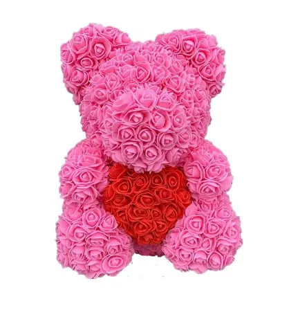 25cm 40cm Rose Bear Heart Artificial - Diachris