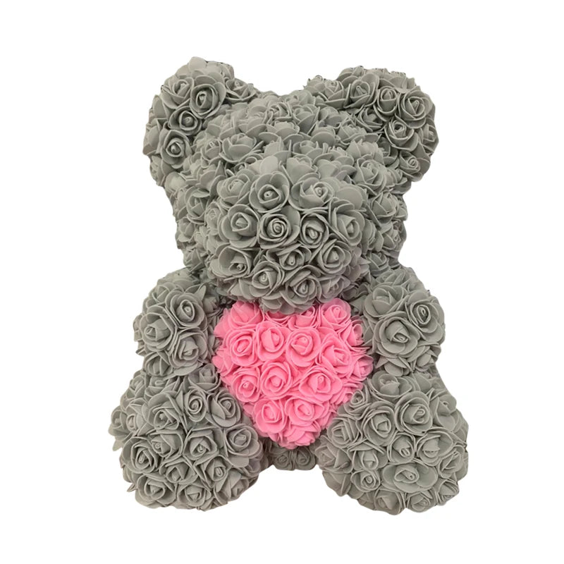 25cm 40cm Rose Bear Heart Artificial - Diachris