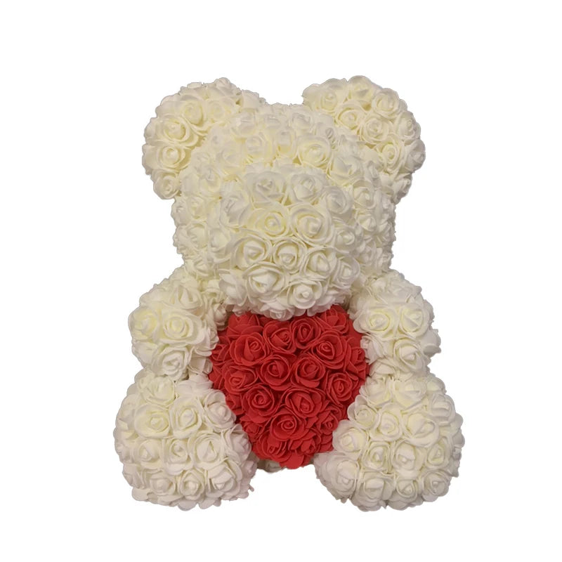 25cm 40cm Rose Bear Heart Artificial - Diachris