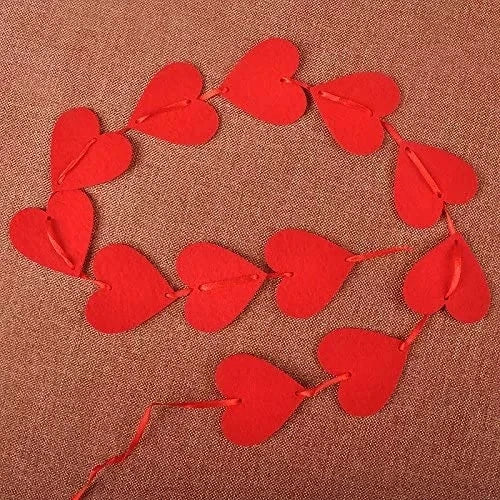 16pcs/set 2M Red Hearts Garland DIY Valentines Day - Diachris