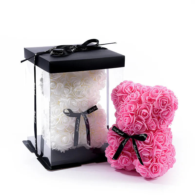 20cm Rose Bear Artificial Foam Flowers - Diachris