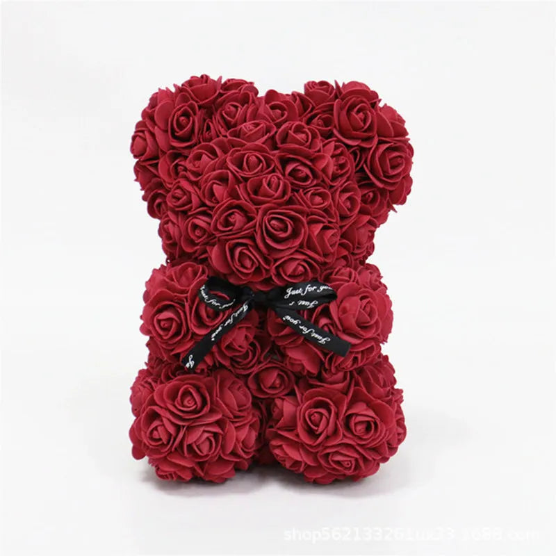 1pc 25cm Artificial Foam Flowers Bear Rose - Diachris