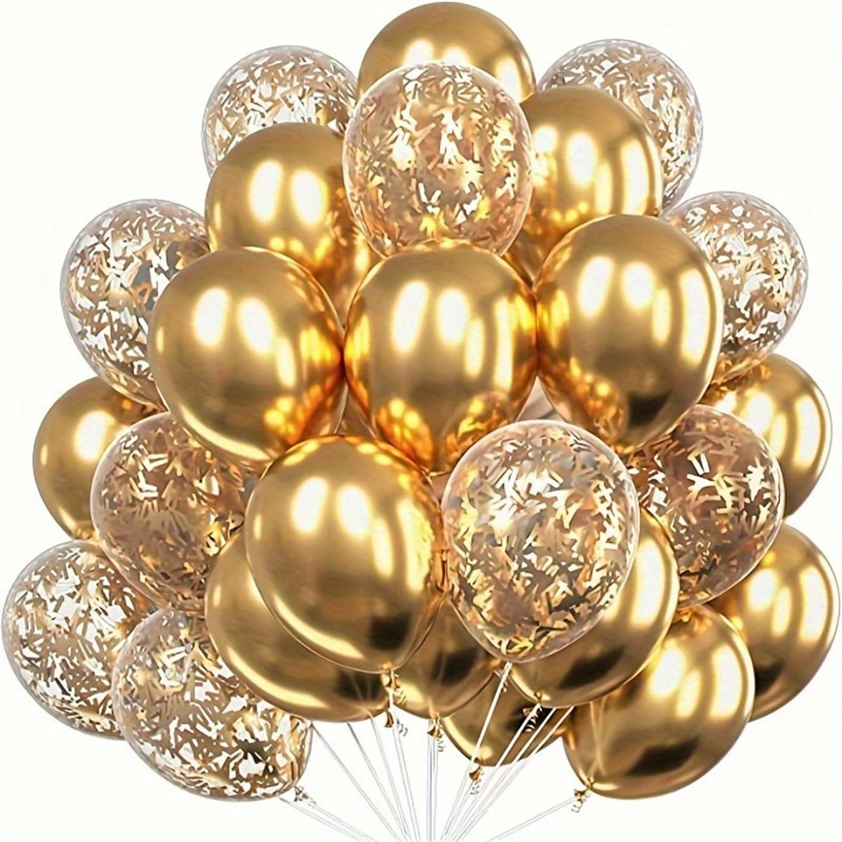 20pcs Metallic Confetti Balloons Party Latex Balloons - Diachris