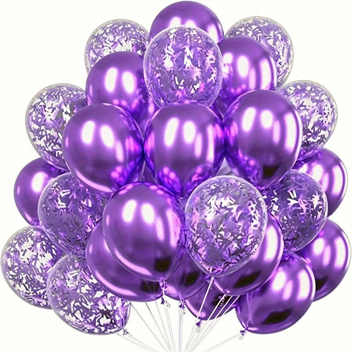 20pcs Metallic Confetti Balloons Party Latex Balloons - Diachris