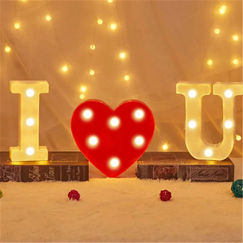 Number Letter Lamp Luminous Alphabet LED Lights Decororation Night Light - Diachris