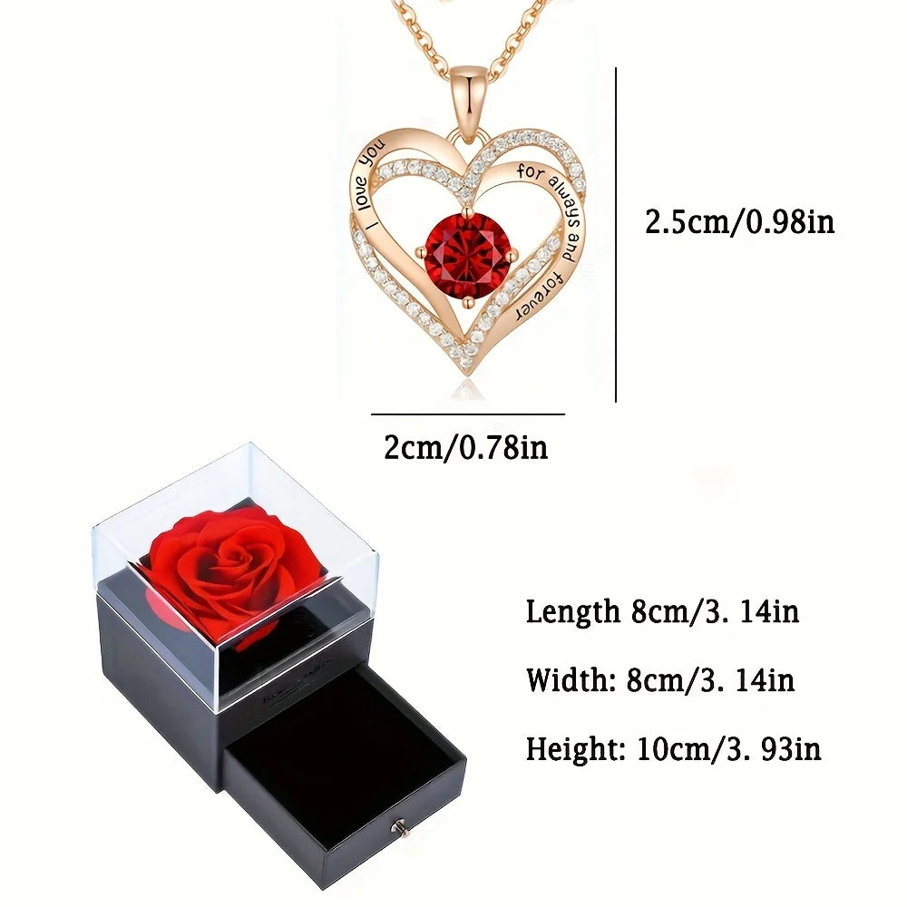 Necklaces With Rose Flower Gift Box - Diachris