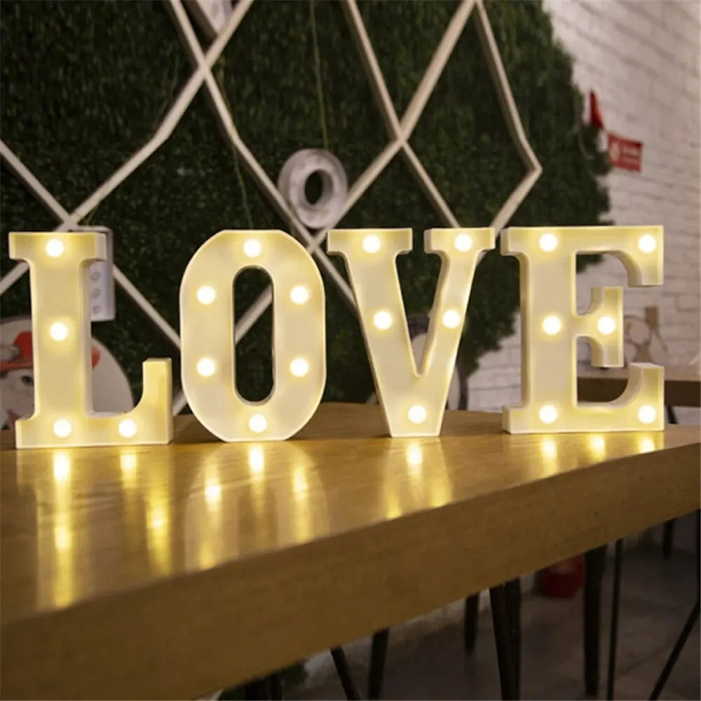 Number Letter Lamp Luminous Alphabet LED Lights Decororation Night Light - Diachris