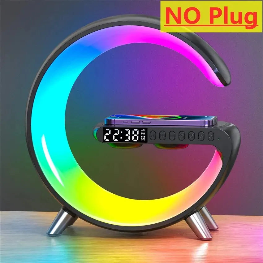 Multifunctional Wireless Charger Stand Alarm Clock Speaker APP - Diachris