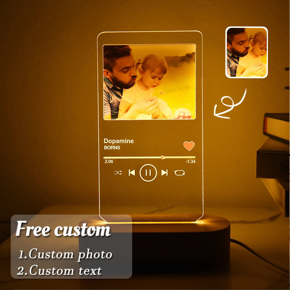 Personalized 3D Photo Lamp Custom Photo And Text - Diachris