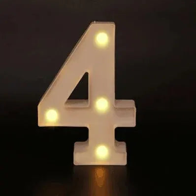 Number Letter Lamp Luminous Alphabet LED Lights Decororation Night Light - Diachris