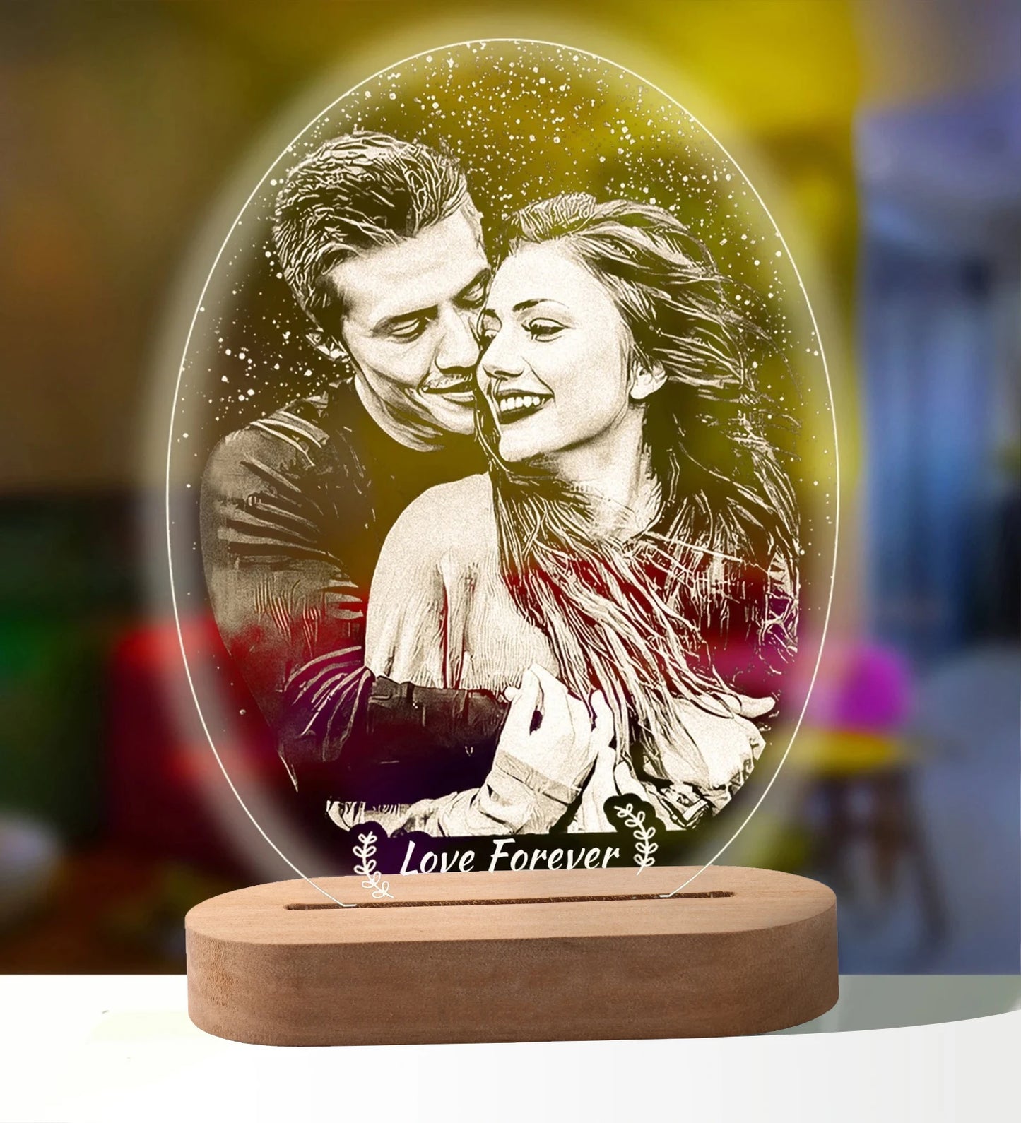 Personalized 3D Photo Lamp Custom Photo And Text - Diachris