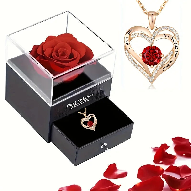 Necklaces With Rose Flower Gift Box - Diachris