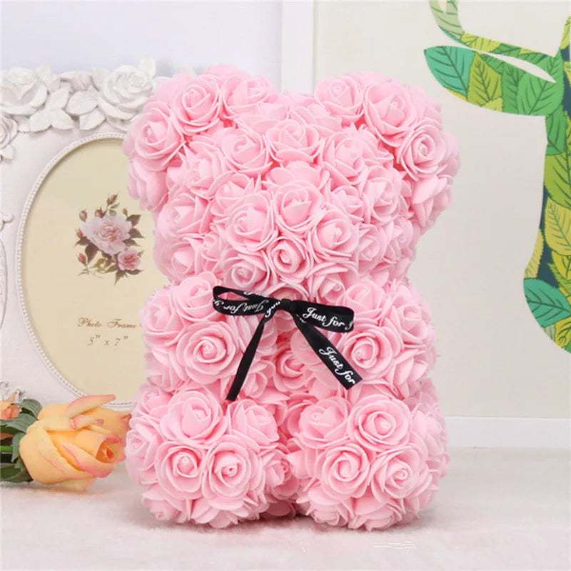 1pc 25cm Artificial Foam Flowers Bear Rose - Diachris