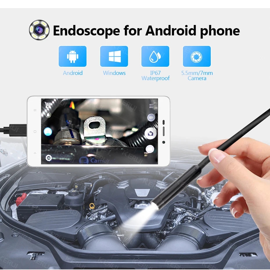 7MM Android Endoscope Camera 3 IN1 Micro USB Type C - Diachris