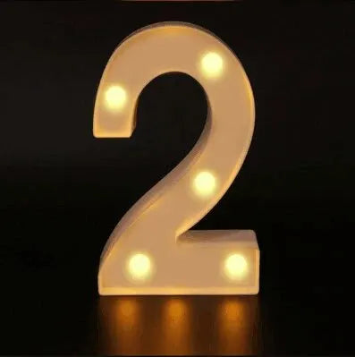 Number Letter Lamp Luminous Alphabet LED Lights Decororation Night Light - Diachris