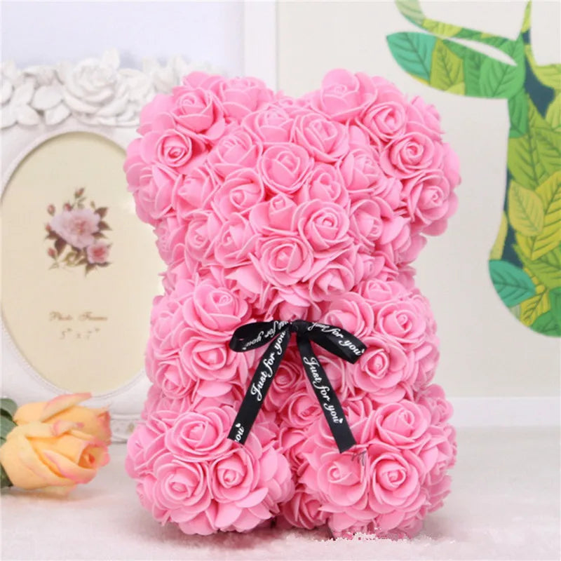 1pc 25cm Artificial Foam Flowers Bear Rose - Diachris