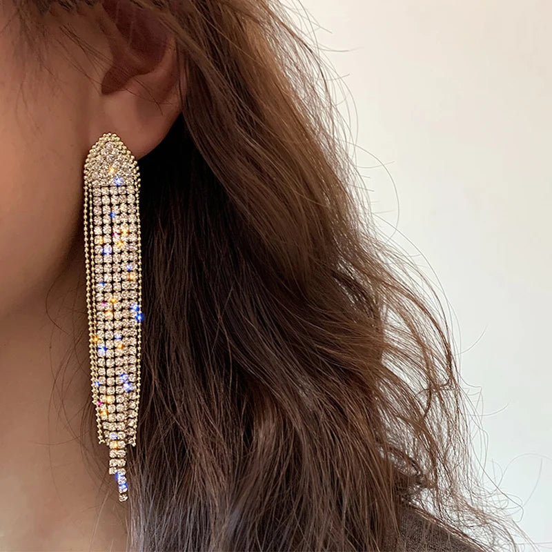 Classic Shiny Crystal Earrings - Diachris