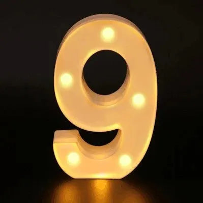 Number Letter Lamp Luminous Alphabet LED Lights Decororation Night Light - Diachris