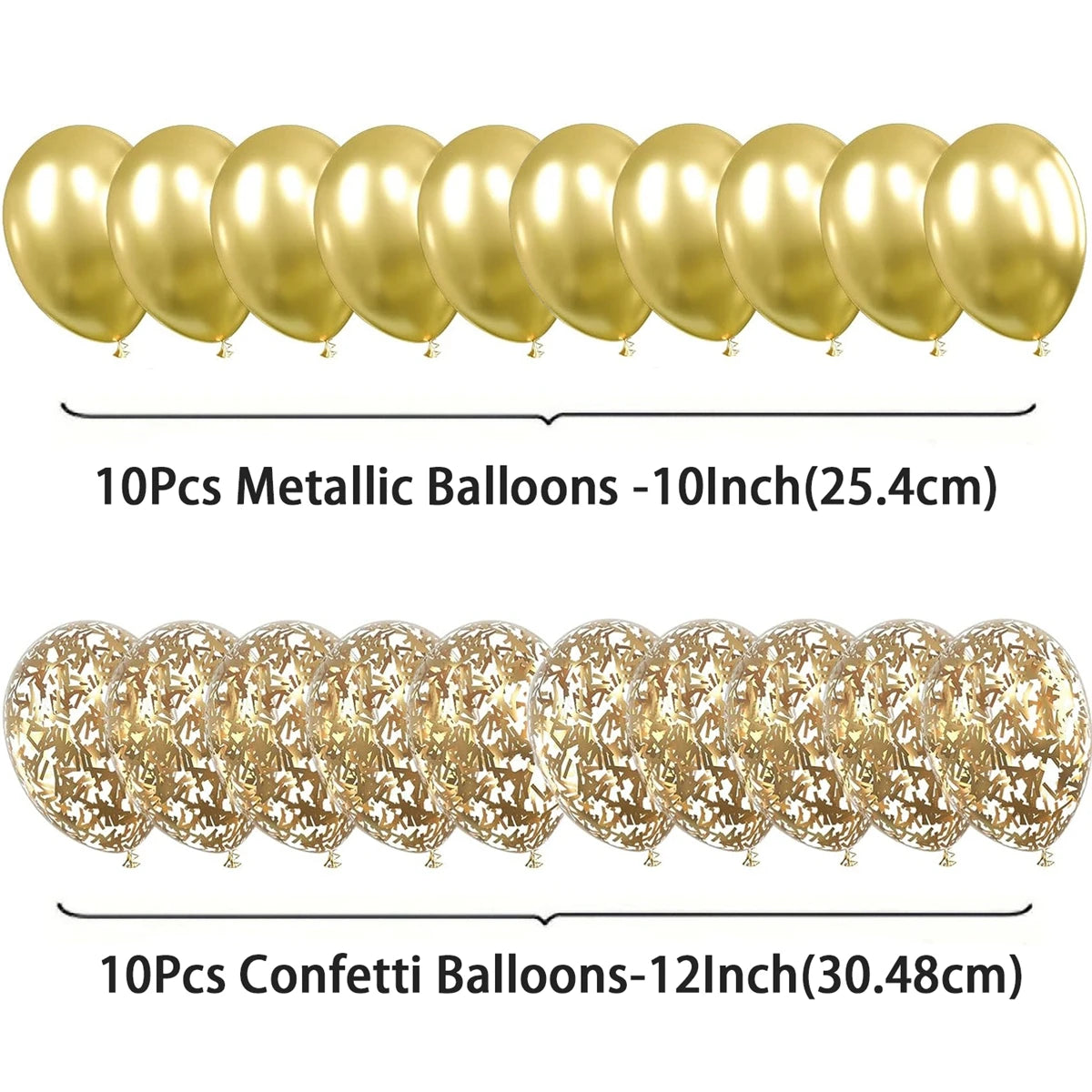 20pcs Metallic Confetti Balloons Party Latex Balloons - Diachris