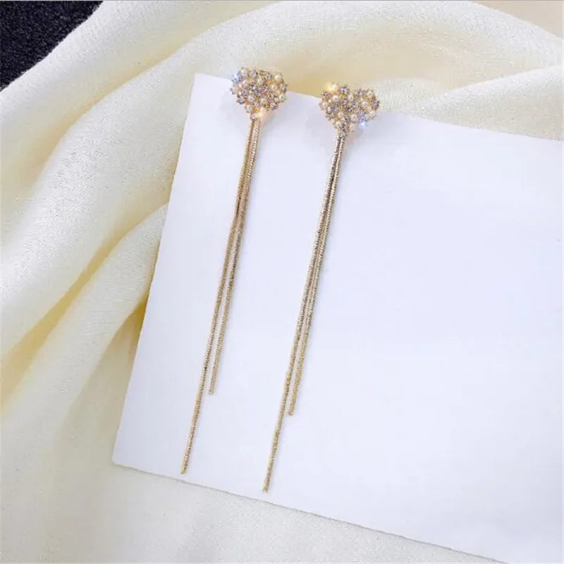 Classic Shiny Crystal Earrings - Diachris