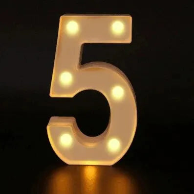 Number Letter Lamp Luminous Alphabet LED Lights Decororation Night Light - Diachris