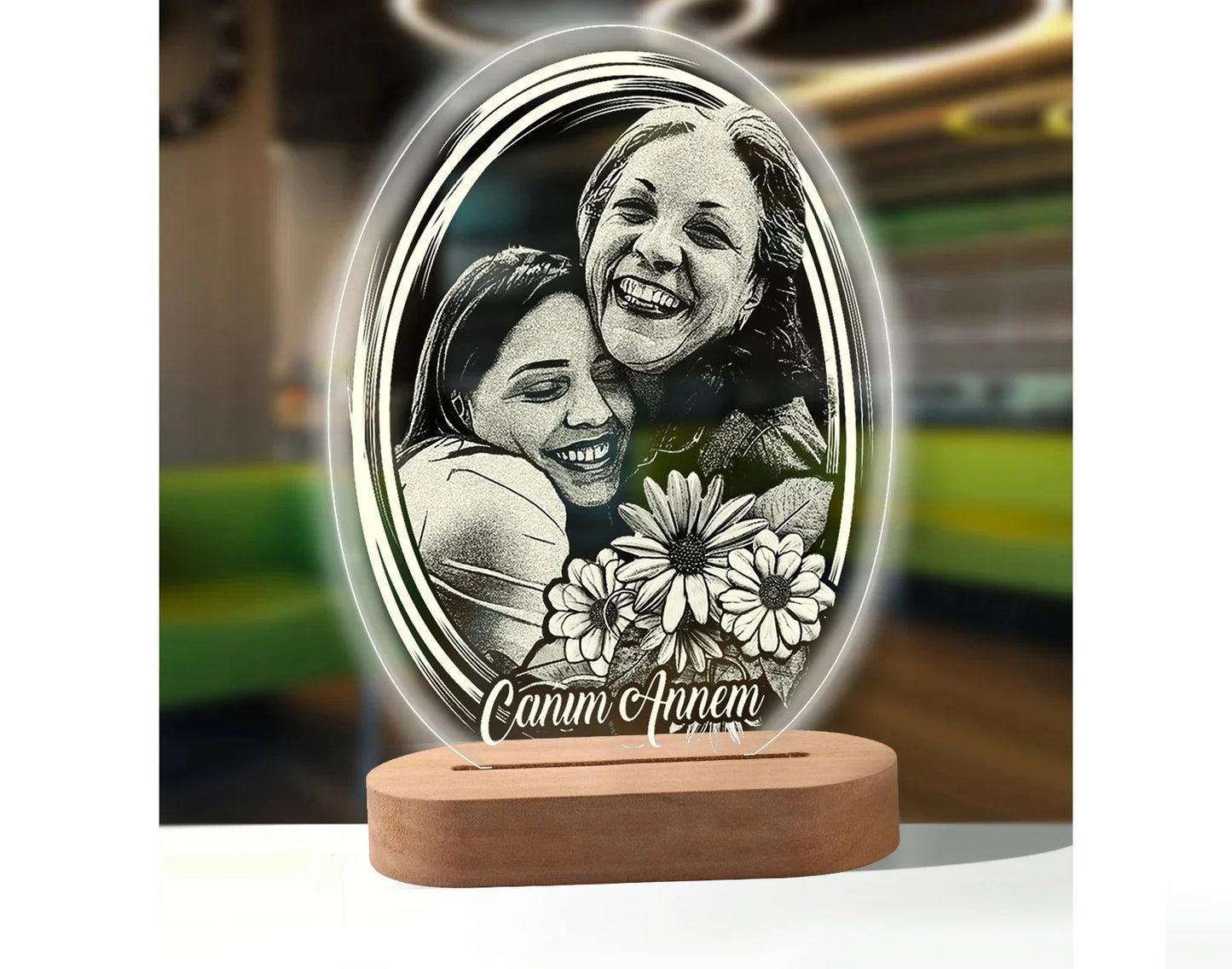 Personalized 3D Photo Lamp Custom Photo And Text - Diachris