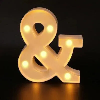 Number Letter Lamp Luminous Alphabet LED Lights Decororation Night Light - Diachris