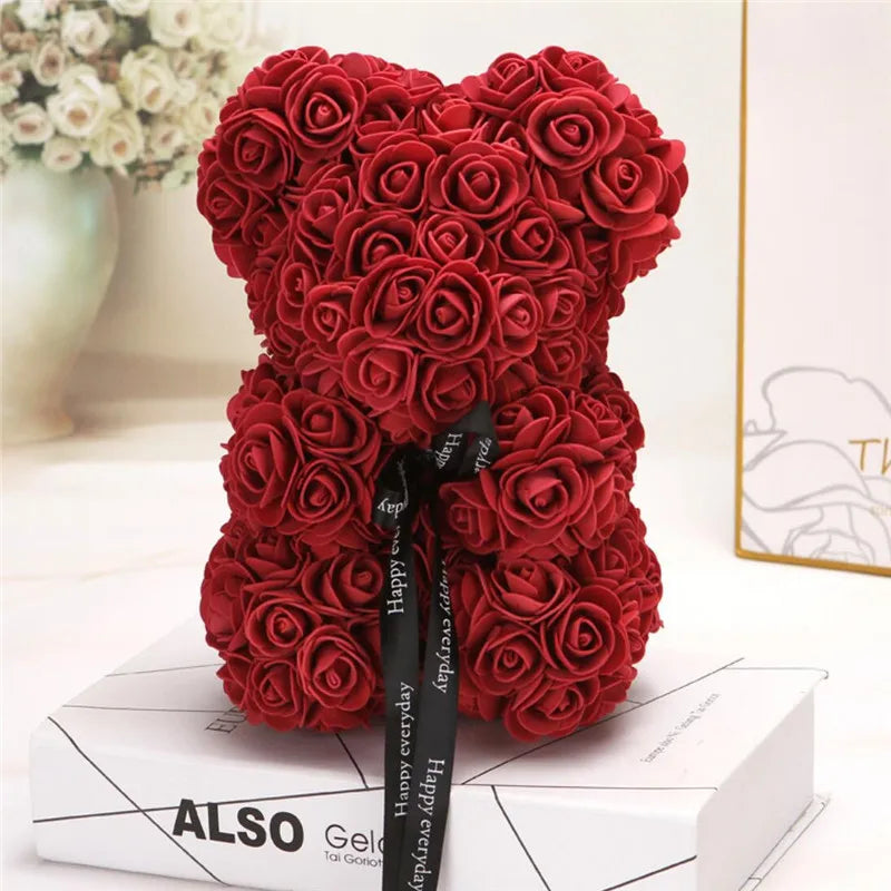 Artificial Flowers 25cm Rose Bear - Diachris