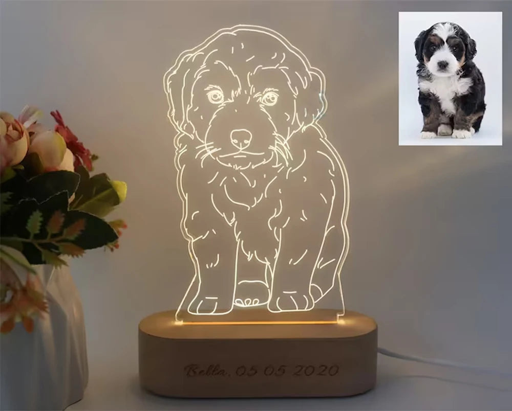 Personalized 3D Photo Lamp Custom Photo And Text - Diachris