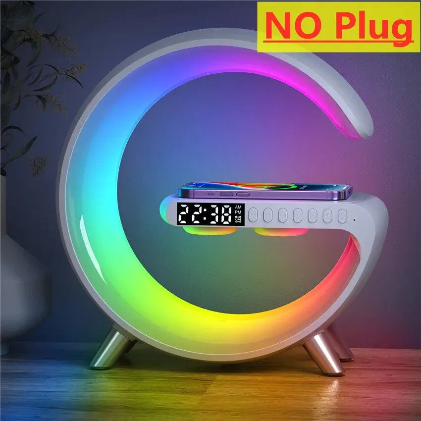 Multifunctional Wireless Charger Stand Alarm Clock Speaker APP - Diachris