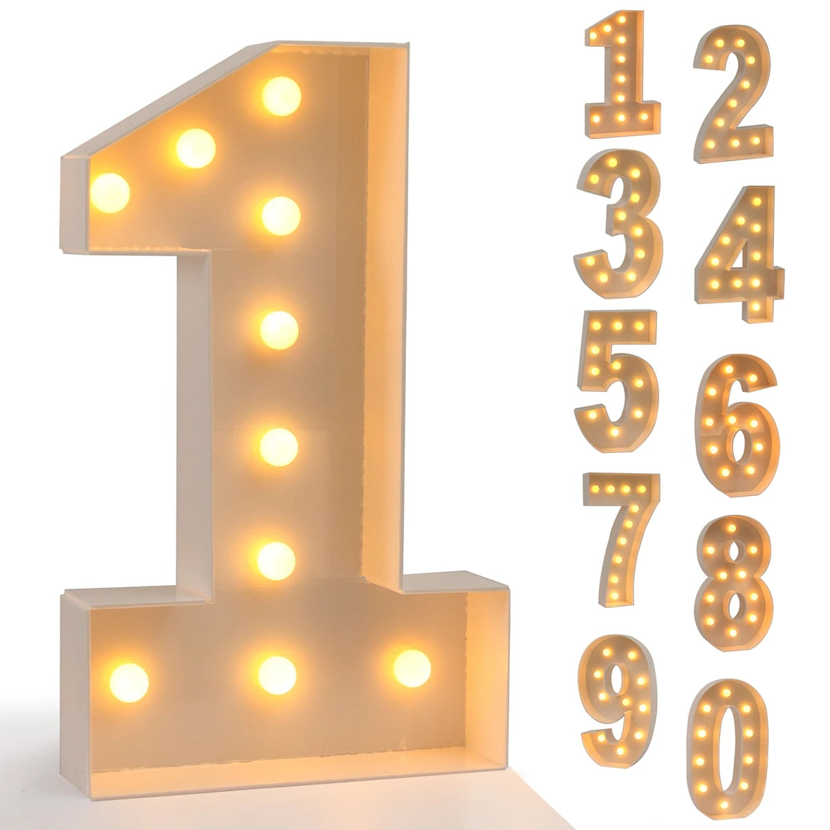 LED Light Giant Birthday Figure Number Balloon Filling Box - Diachris