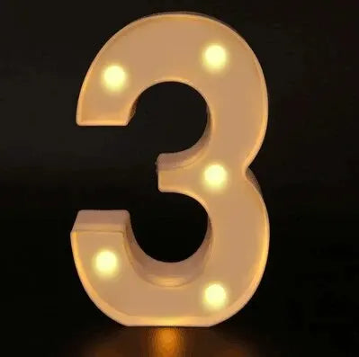 Number Letter Lamp Luminous Alphabet LED Lights Decororation Night Light - Diachris