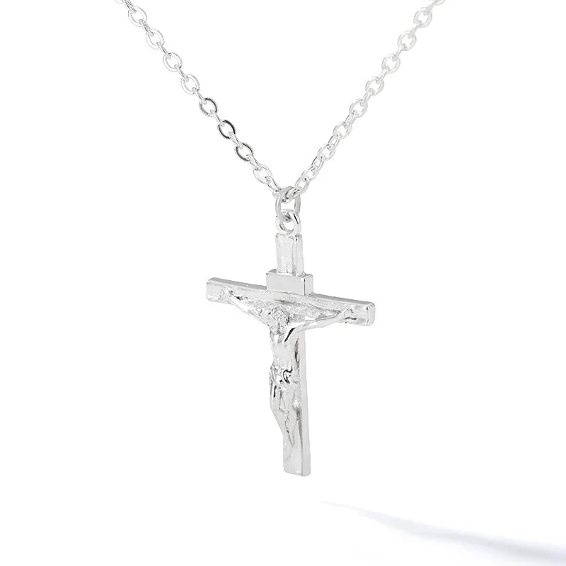 Christian Jesus Cross Necklace Stainless Steel - Diachris