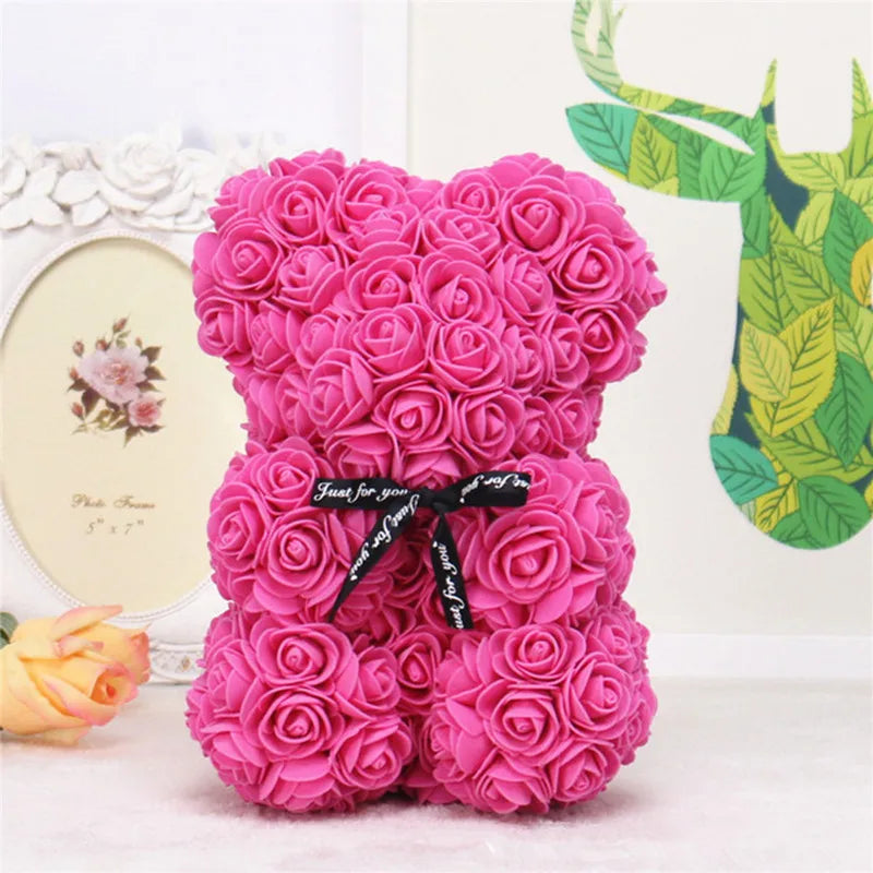 1pc 25cm Artificial Foam Flowers Bear Rose - Diachris