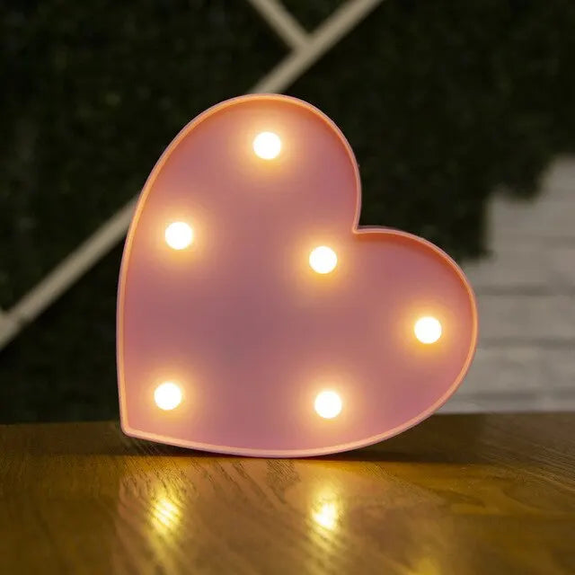 Number Letter Lamp Luminous Alphabet LED Lights Decororation Night Light - Diachris