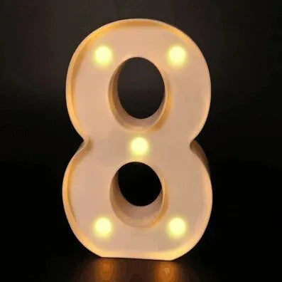 Number Letter Lamp Luminous Alphabet LED Lights Decororation Night Light - Diachris